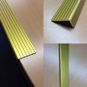 Aluminium Fluted Angle Gold Anodised