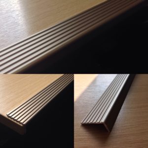 Aluminium Fluted Angle Light Bronze Anodised