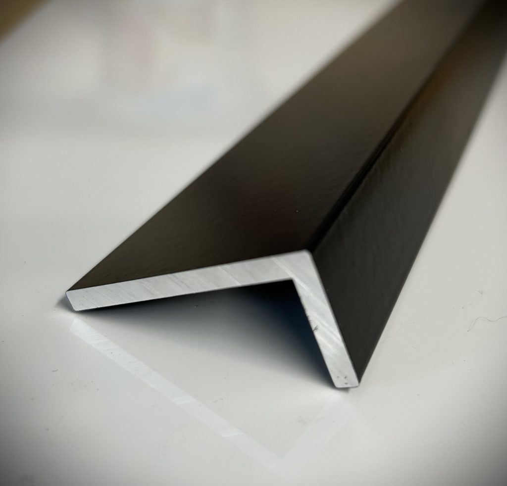 Aluminium Unequal Angles Powdercoated Black Impact Metal