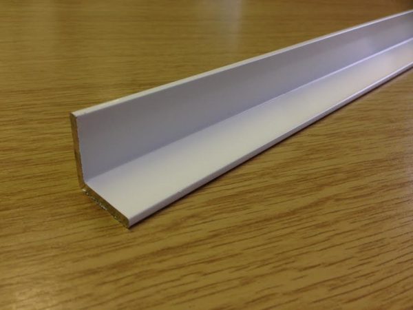 Aluminium Unequal Angles Powdercoated White